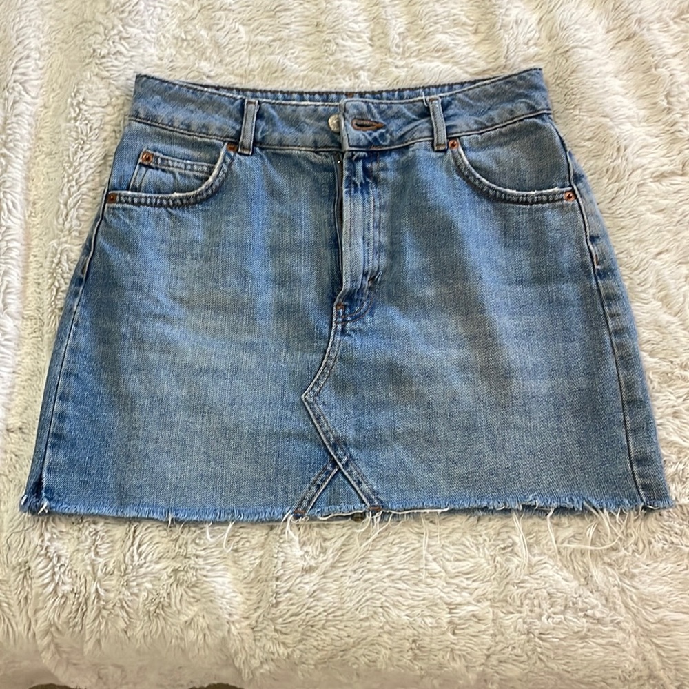 Topshop Moto Denim Skirt